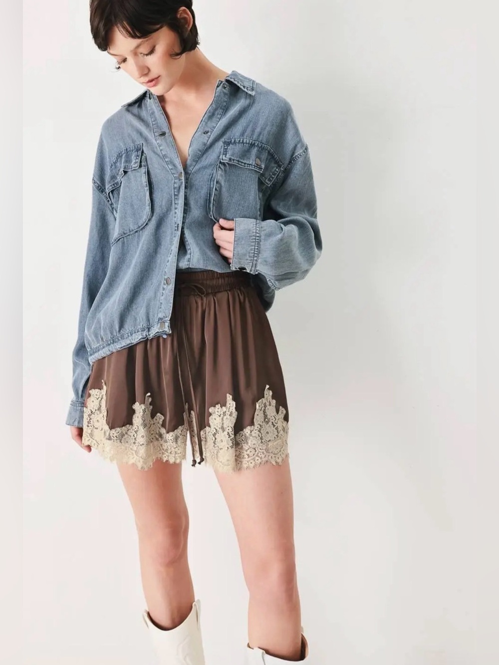 Lace Trim Shorts